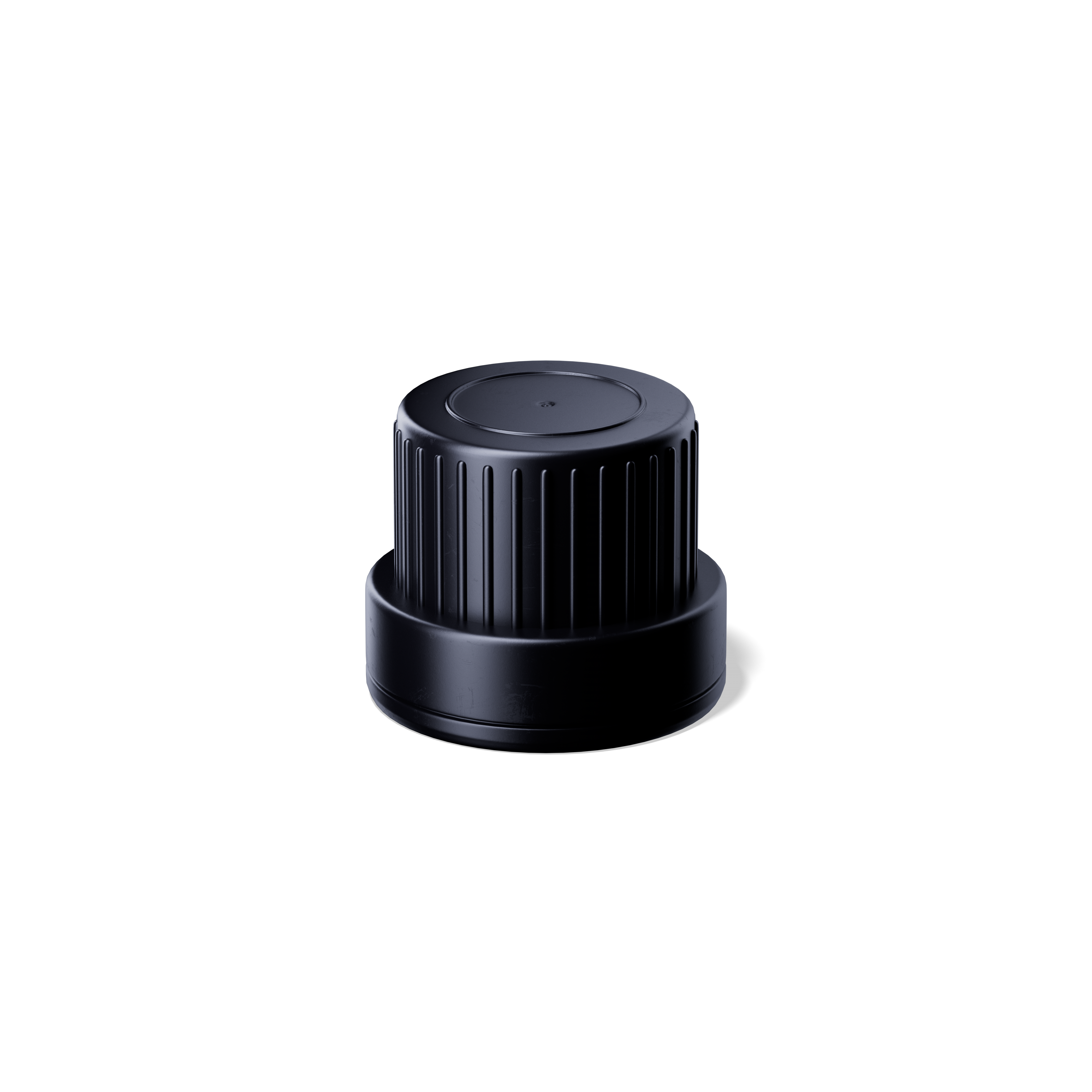 Screw cap tamper-evident DIN18, III, PP/PEHD, black, violet Phan inlay (Orion)