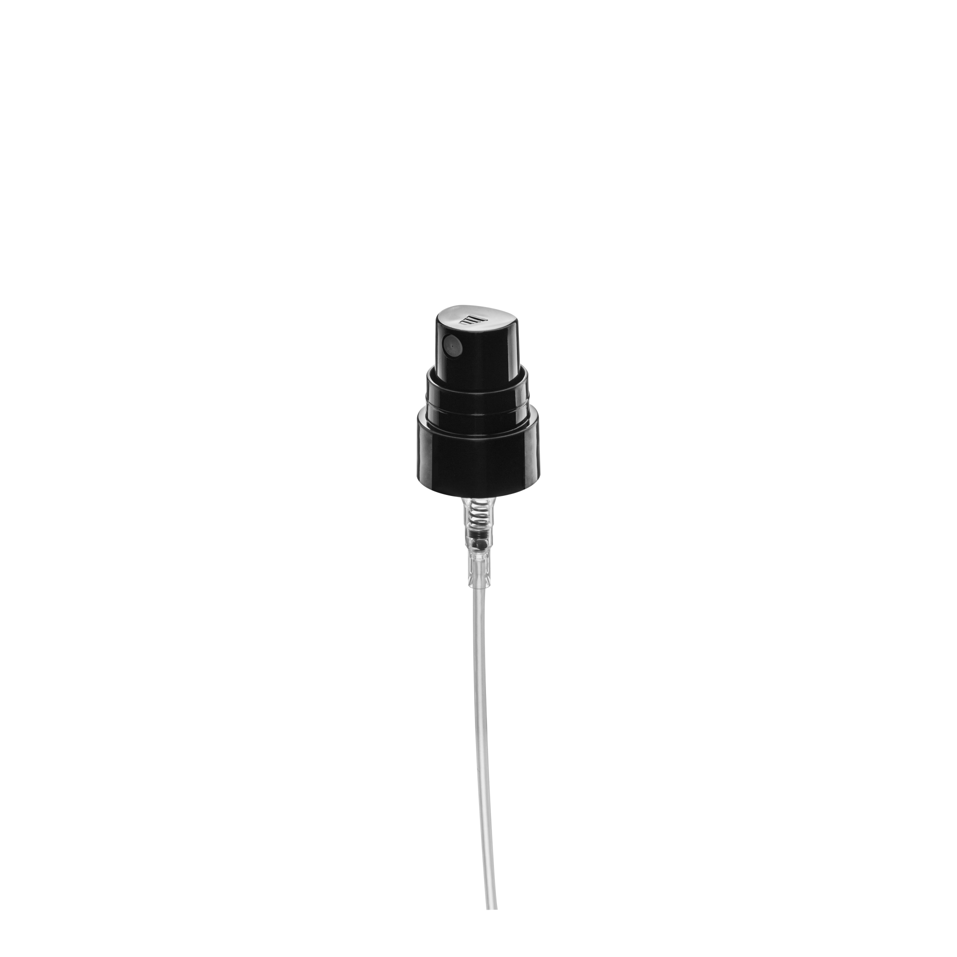 Spray cap Sinfonia 18/400, PP, black, glossy finish, dose 0.10ml, black overcap (Lynx 30)