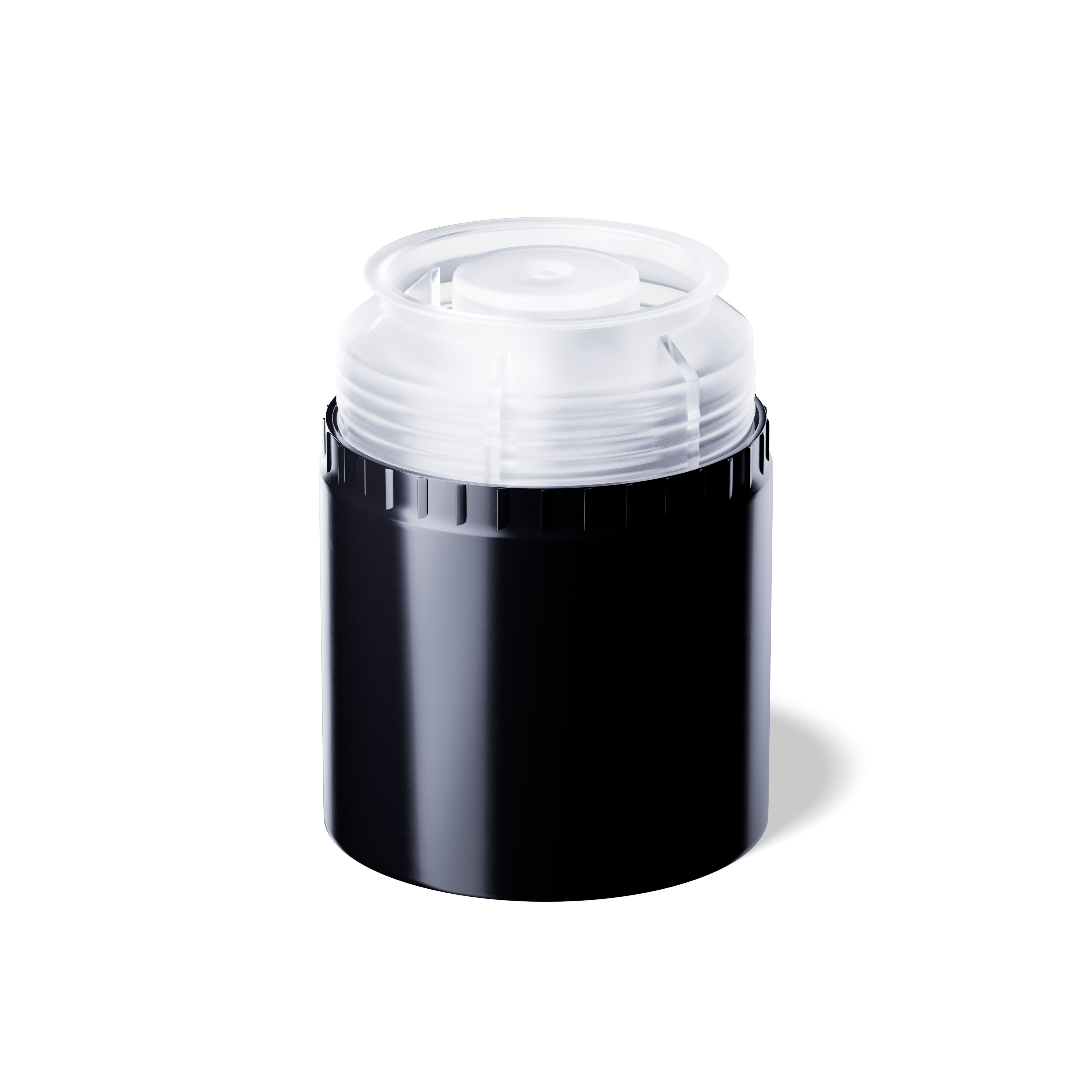 Pourer cap CPR height 47, tamper-evident, PP/PP, black with natural pourer, for oils (pollux)