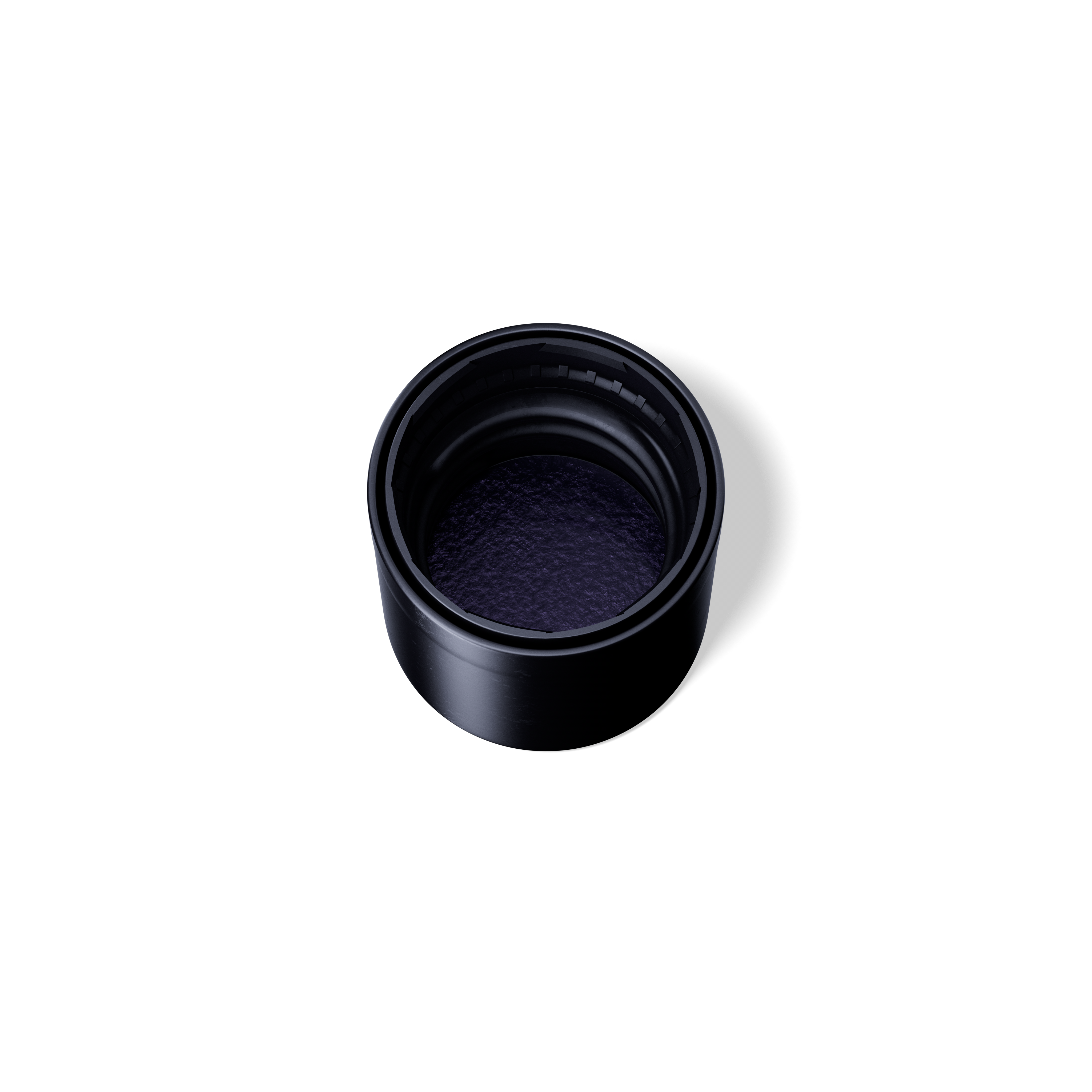 Screw cap child-tamper evident DIN18, II, PP/PEHD, black, violet Phan inlay (Orion)