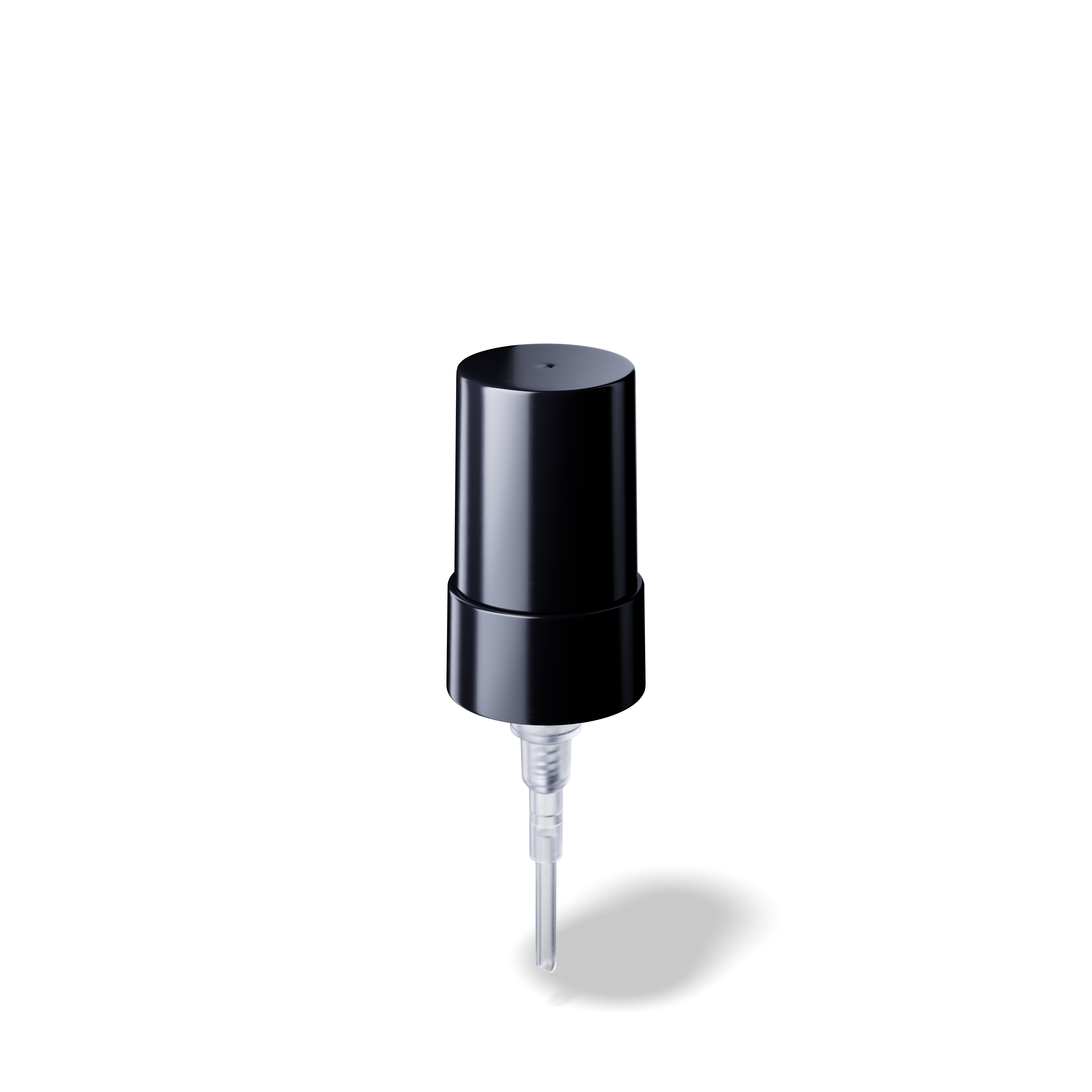 Spray cap Sinfonia 18/400, PP, black, glossy finish, dose 0.10ml, black overcap (Alhena 30)