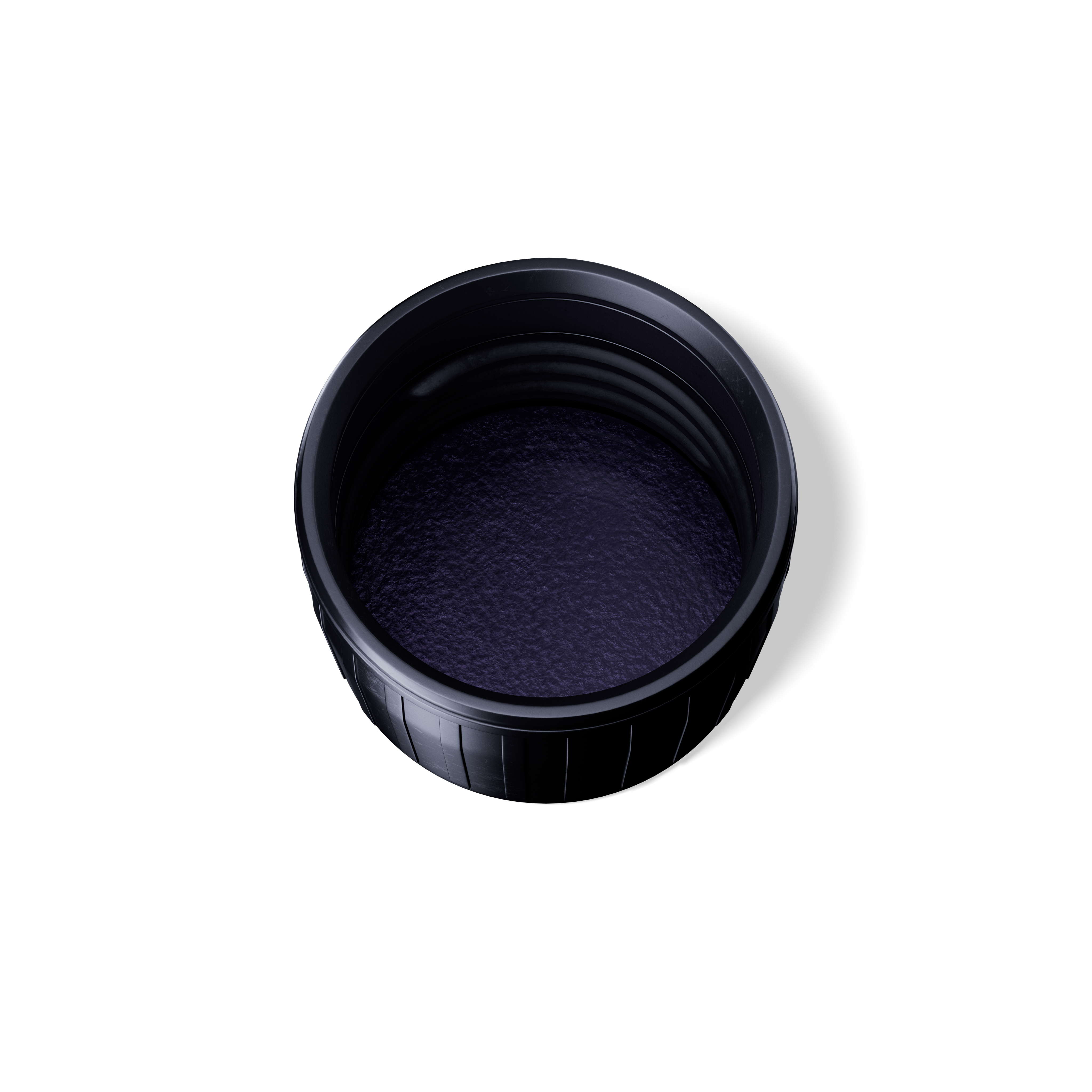 Screw cap tamper-evident PP28, III, PP, black, violet Phan inlay (Aquarius)