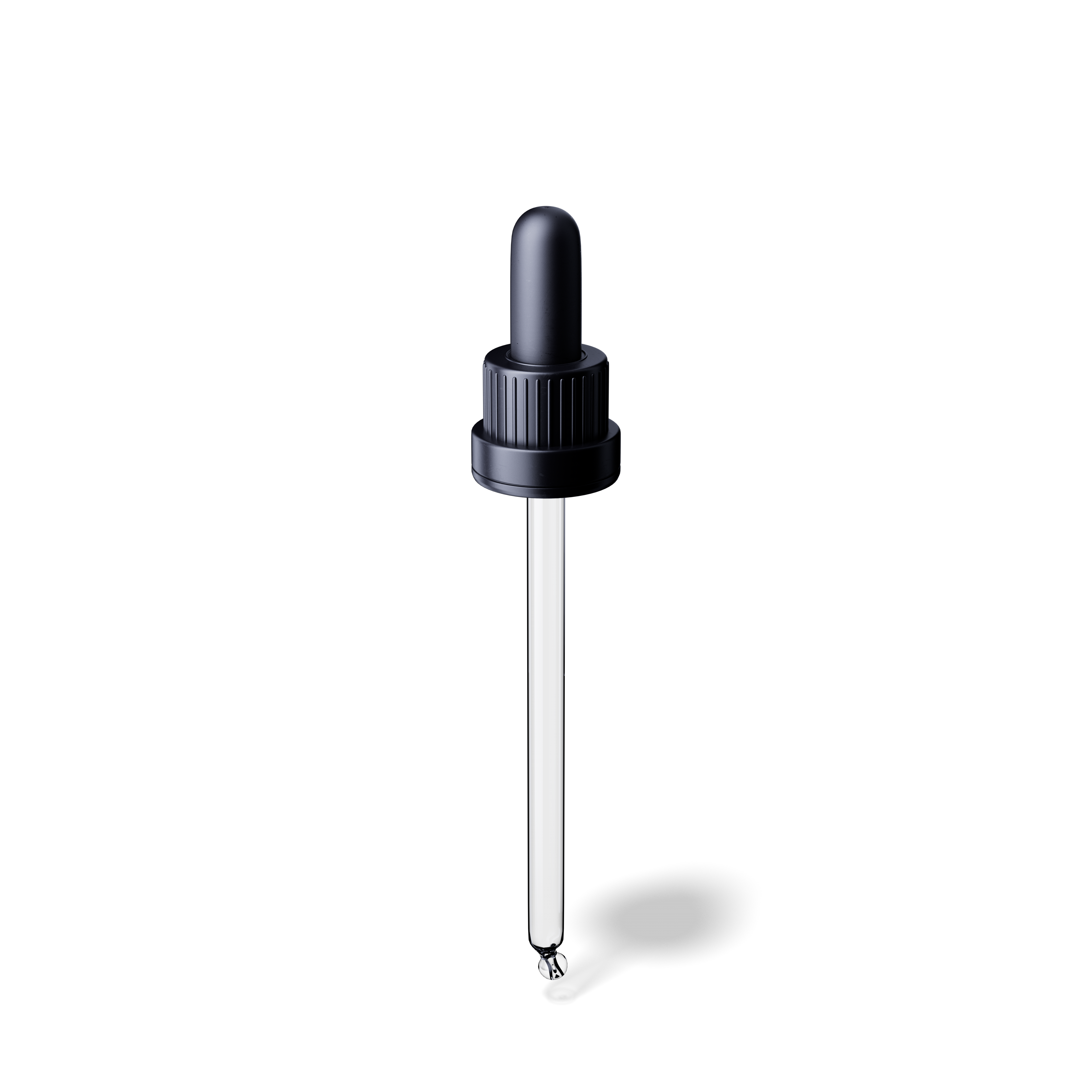 Pipette tamper evident DIN18, III, black, ribbed, bulb NBR, dose 0.7ml, bent ball tip (Orion 60)